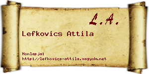 Lefkovics Attila névjegykártya