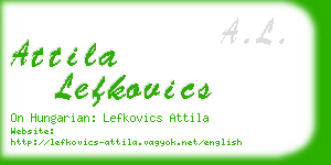 attila lefkovics business card